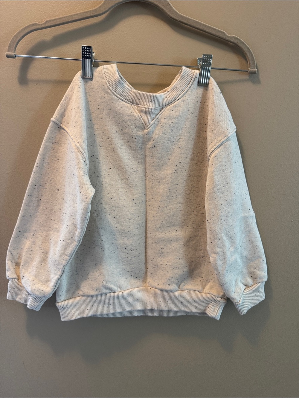 H&M Cream Speckled Crewneck Sweatshirt
